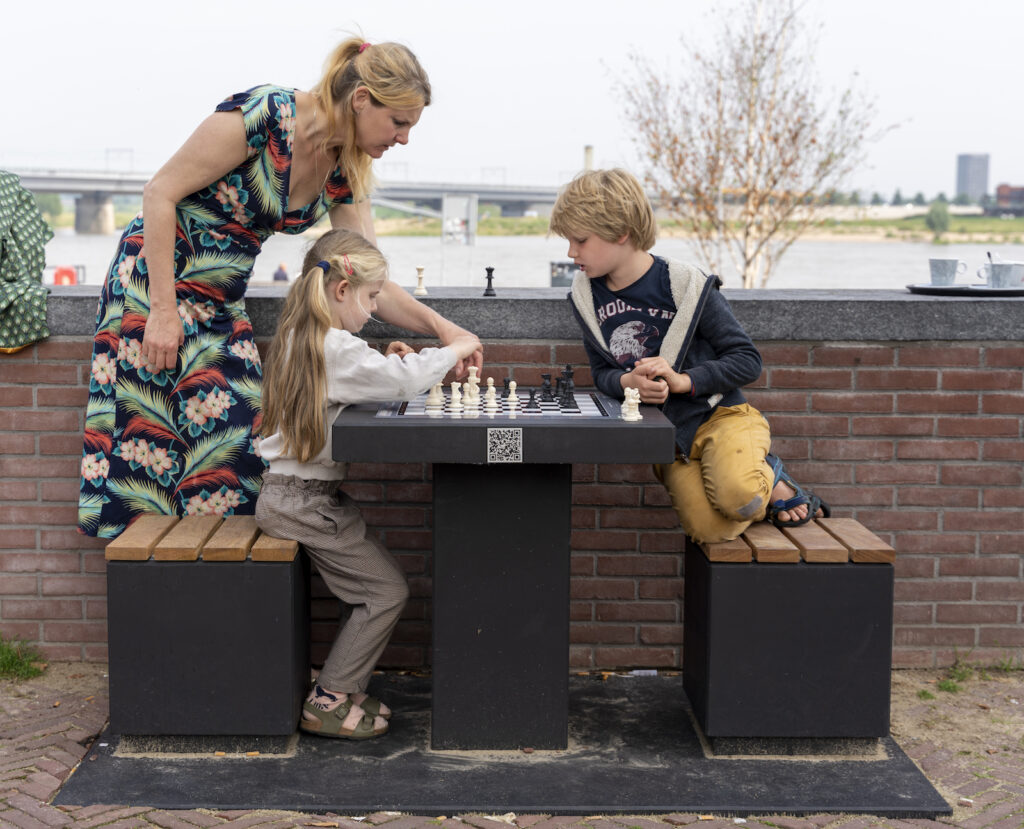 uitgebreid plastic Aanzienlijk Dam Schaaktafel | Chess Court | Stedon Openbare Inrichting